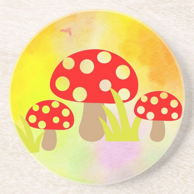 Mushrooms Drink Coaster (Front)
