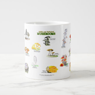 Mushrooms (edible and medicinal) giant coffee mug