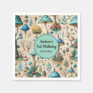 Mushrooms Fairyland Birthday Party Napkins