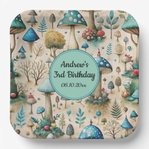 Mushrooms Fairyland Birthday Party Paper Plates