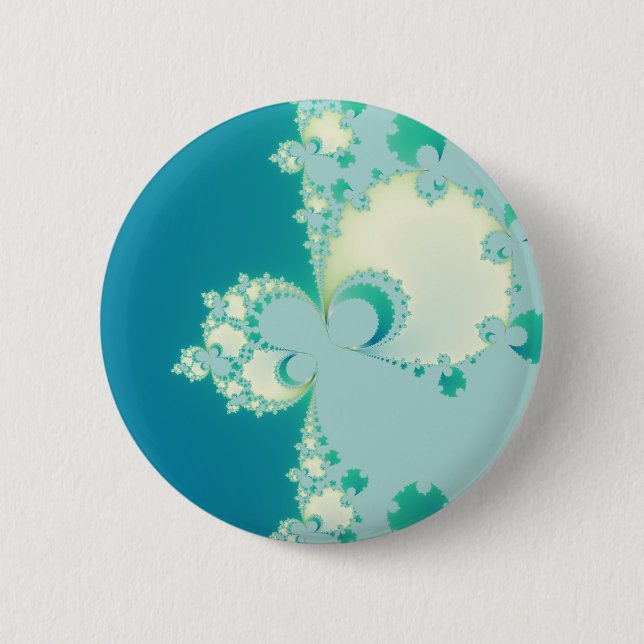 Mushrooms Fractal Pinback Button (Front)