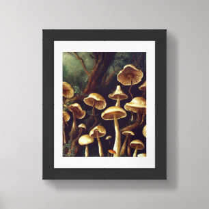 Mushrooms Framed Art