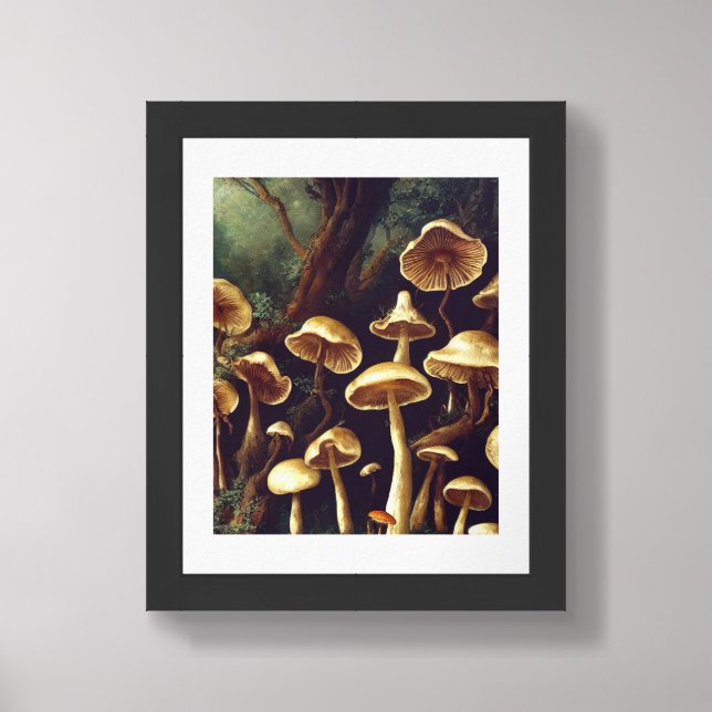 Mushrooms Framed Art (Framed Front)