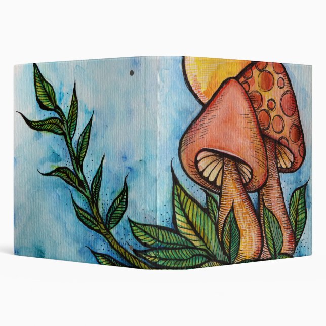 Mushrooms Fungus                                   3 Ring Binder (Background)