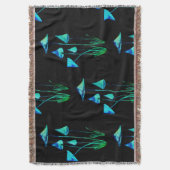 Mushrooms Glowing in the dark Thow Blanket | Zazzle