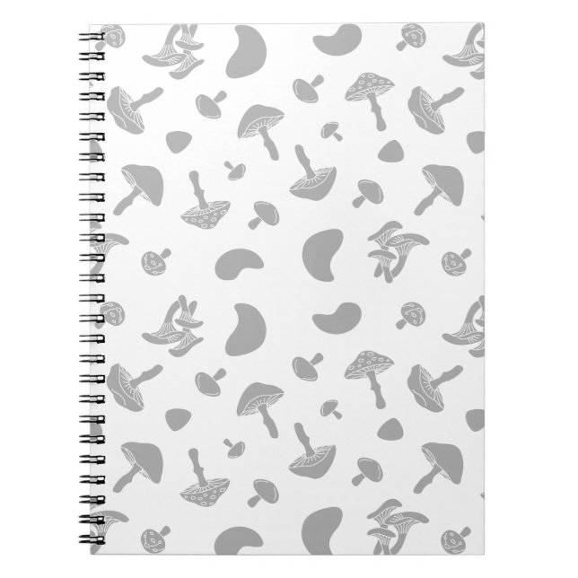Mushrooms Gray Notebook (Front)