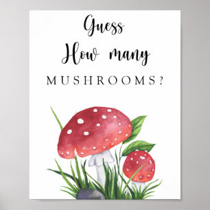 Mushrooms - guess how many MUSHROOMS Poster