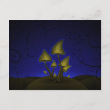 Mushrooms (halloween Night) Postcard by vladstudio at Zazzle