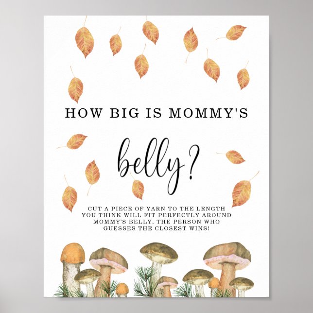 Mushrooms - how big is mommy's belly game poster (Front)