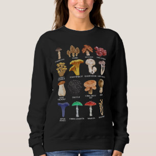 Mushrooms Identification Chart Mycology for Morels Sweatshirt