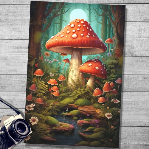 Mushrooms in Forest 2 Decoupage Paper