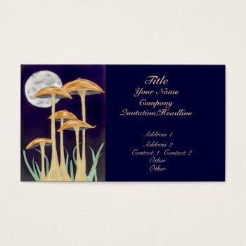 Mushrooms In Moonlight Business Card by Lace9lives at Zazzle