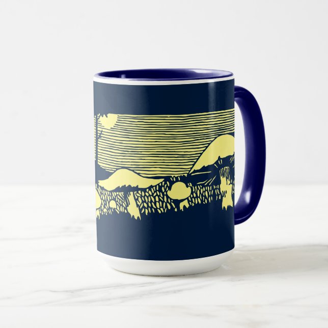 Mushrooms In Moonlight Mug (Front Right)