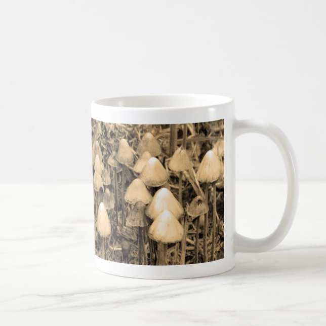 Mushrooms in Sepia Coffee Mug (Right)
