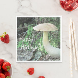 Mushrooms in the Forest Birthday Napkins