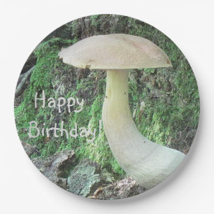 Mushrooms in the Forest Birthday Paper Plates