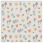 Mushrooms in the Garden Pattern Fabric