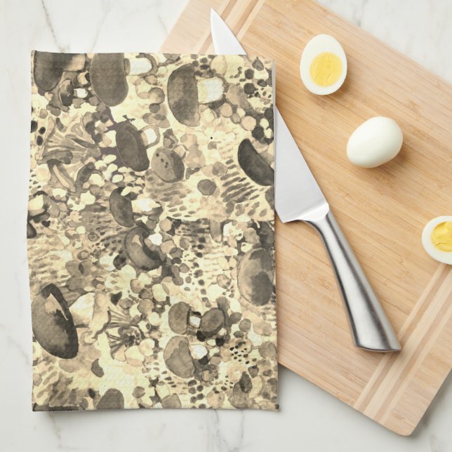 Mushrooms  kitchen towel (Quarter Fold)