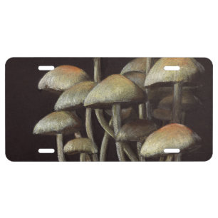 Mushrooms License Plate