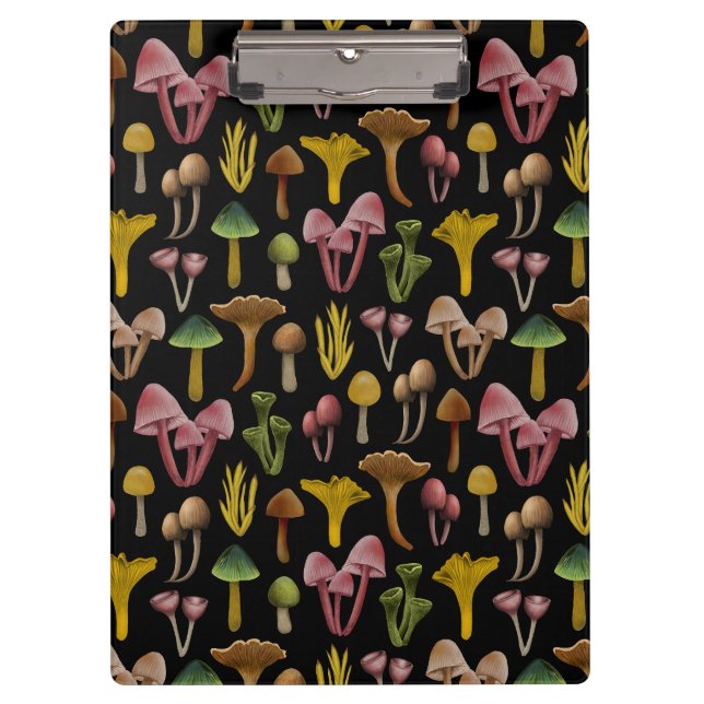 Mushrooms, Lichen & Colorful Fungi Clipboard (Front)