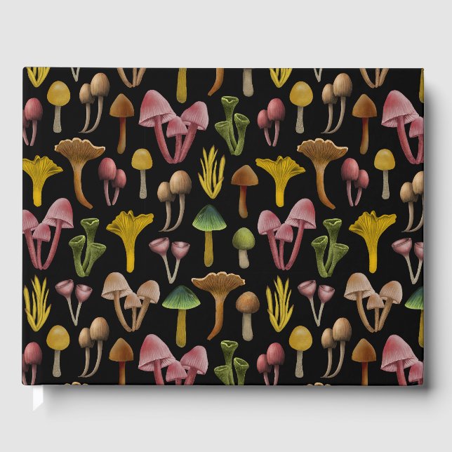 Mushrooms, Lichen & Colorful Fungi Guest Book (Front)