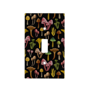 Mushrooms, Lichen & Colorful Fungi Light Switch Cover