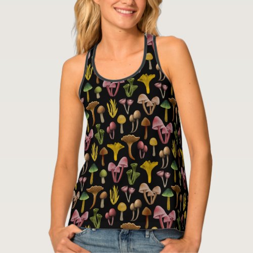 Mushrooms Lichen  Colorful Fungi Tank Top