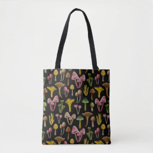 Mushrooms, Lichen & Colorful Fungi Tote Bag
