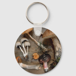 Mushrooms Love Fungi Keychain