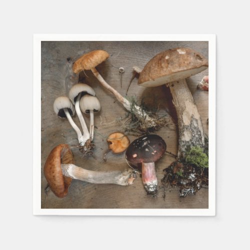 Mushrooms  Love Fungi Napkins