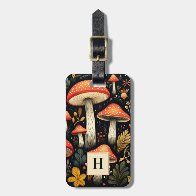 Mushrooms Luggage Tags (Front Vertical)