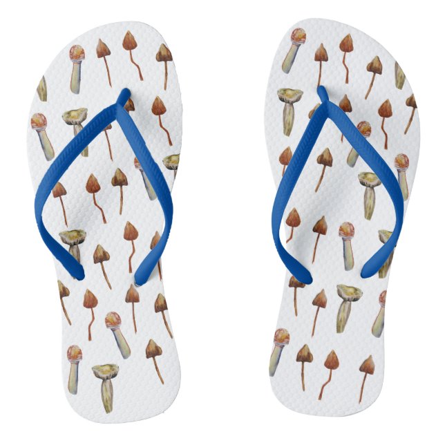 Mushrooms Magic Flip Flops (Footbed)