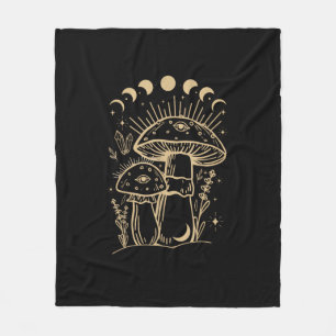 Mushrooms & Minimalism Cottage  Aesthetic Goblinco Fleece Blanket