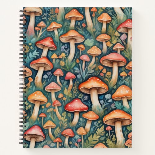 Mushrooms Notebook Nature Office School Work Cool