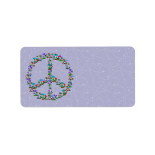 Mushrooms Of Peace Label