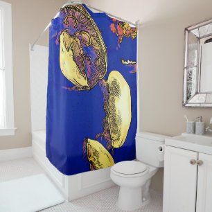 Mushrooms of the Sea - Jellyfish Shower Curtain