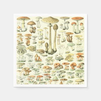 Mushrooms Paper Napkin by The_Cambiki_Store at Zazzle