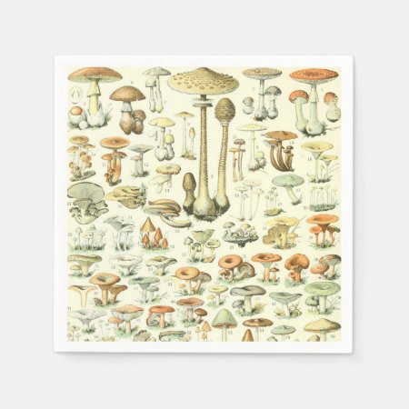 Mushrooms Paper Napkin