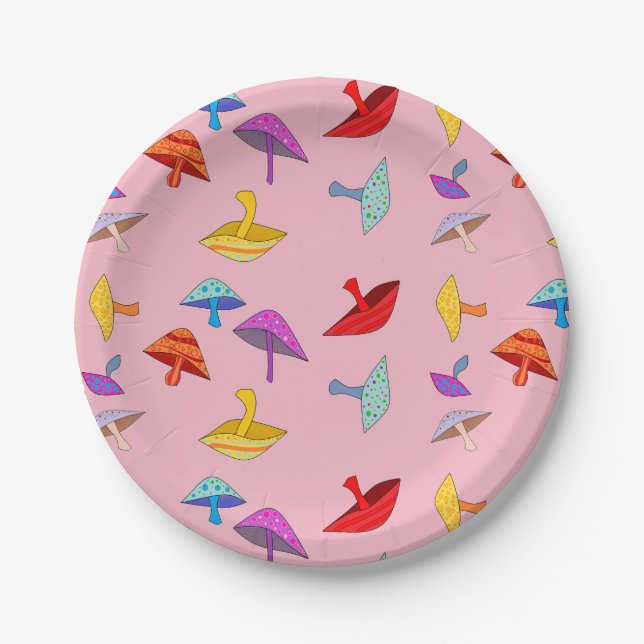 mushrooms paper plate (Front)