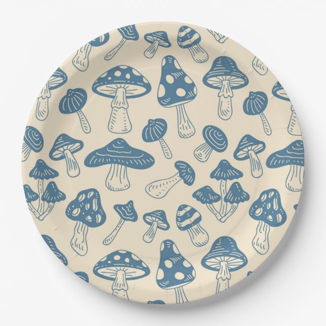 Mushrooms  paper plates (Front)