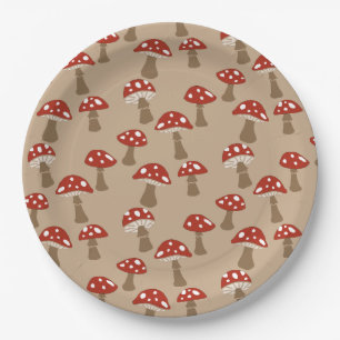 Mushrooms Paper Plates