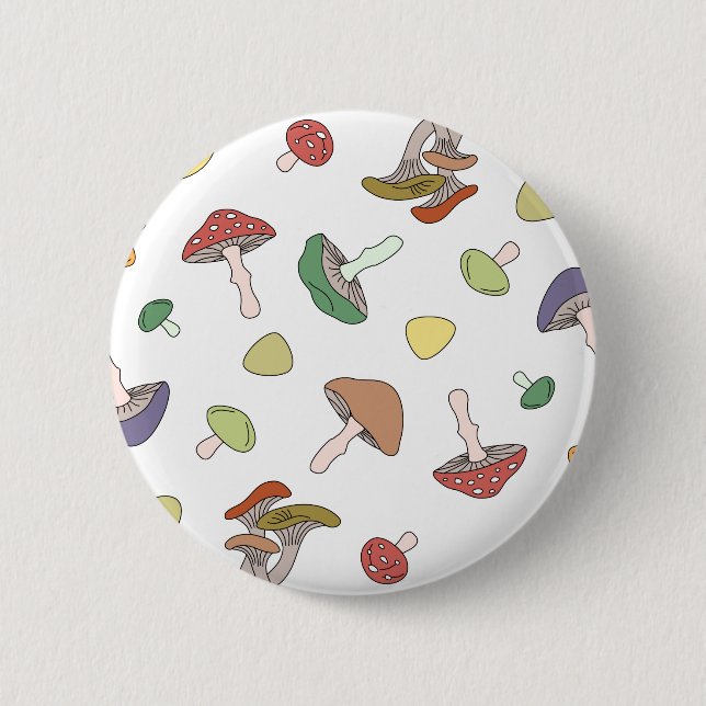 Mushrooms Pattern Button (Front)