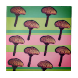 Mushrooms pattern Ceramic Photo Tile