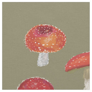 Mushrooms Pattern Fabric