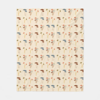 Mushrooms Pattern Fleece Blanket