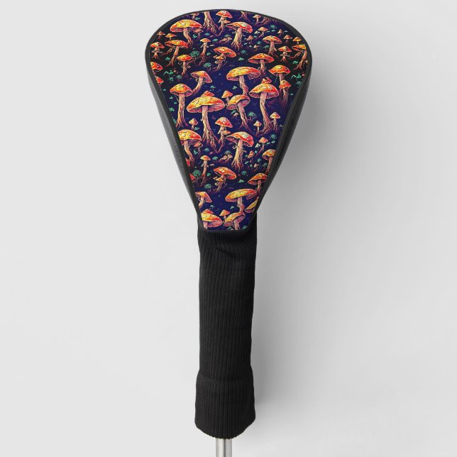 Mushrooms Pattern Golf Head Cover (Front)