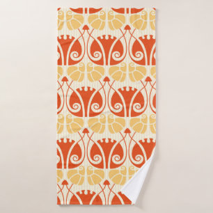 mushrooms pattern in modern style bath towel