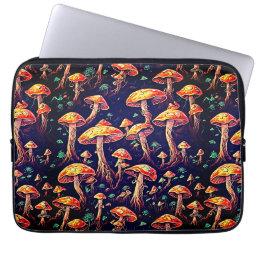 Mushrooms Pattern Laptop Sleeve