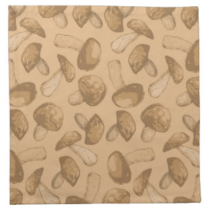 Mushrooms pattern napkin
