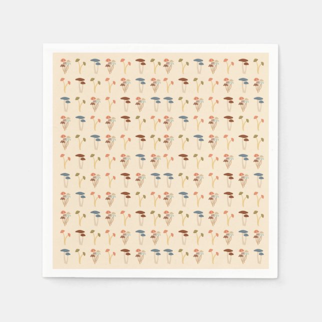  Mushrooms Pattern Napkins (Front)